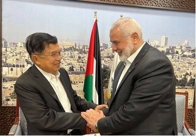 JK Bahas Kondisi Terkini Palestina Bersama Pemimpin Hamas Ismail Haniyeh