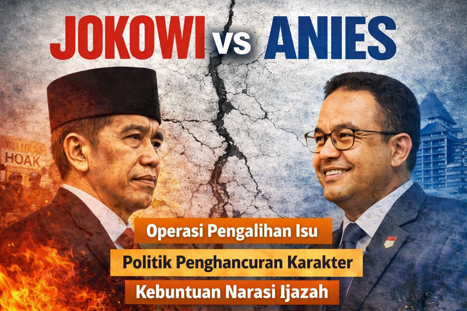 Jokowi vs Anies: Operasi Pengalihan Isu, Politik Penghancuran Karakter, dan Kebuntuan Narasi Ijazah