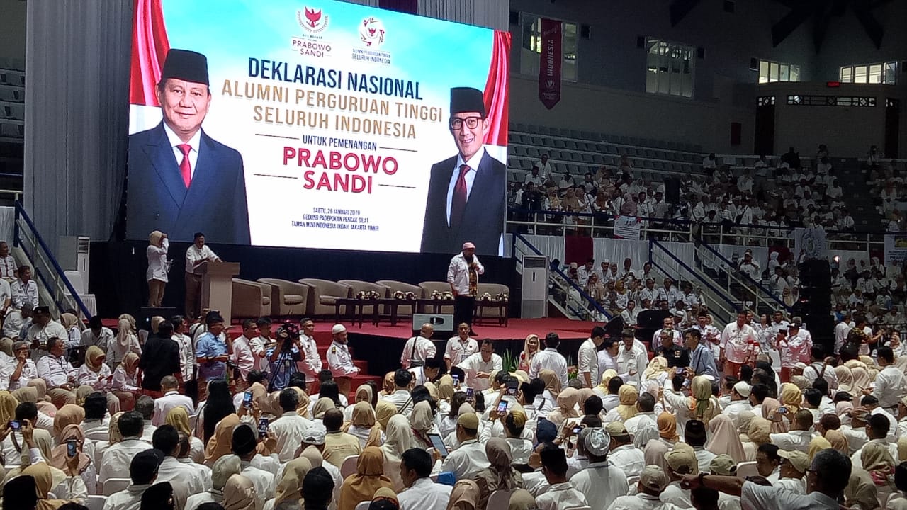 Ingin Perubahan, Ribuan Alumni  dari 115 Perguruan Tinggi Deklarasi Dukung Prabowo-Sandi